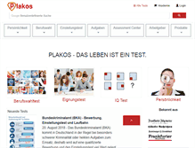 Tablet Screenshot of plakos.de